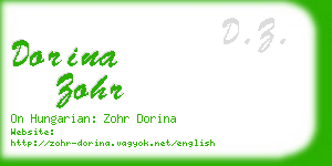 dorina zohr business card